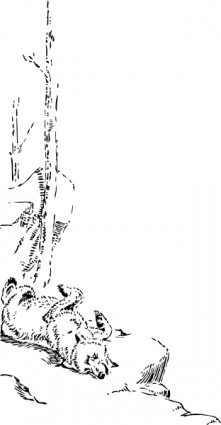 怠惰なクマのクリップアート ベクター クリップ アート - 無料ベクター