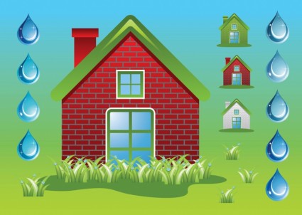 グリーン ホーム生態ベクター ベクターその他 - 無料ベクター