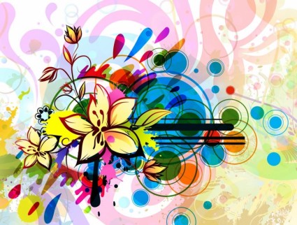 花の成分ベクター花 - 無料ベクター