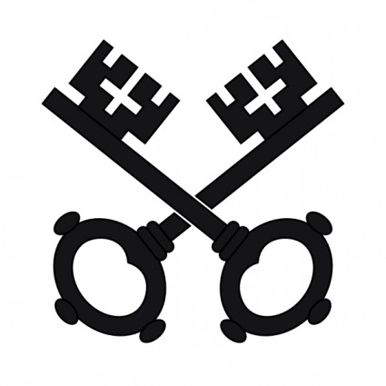 2 つの黒キー Wipp ・ ドルフ紋章クリップアート ベクター クリップ アート - 無料ベクター