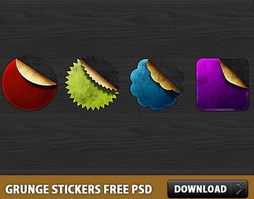 グランジ ステッカー無料 PSD 無料 psd 1.50 MB