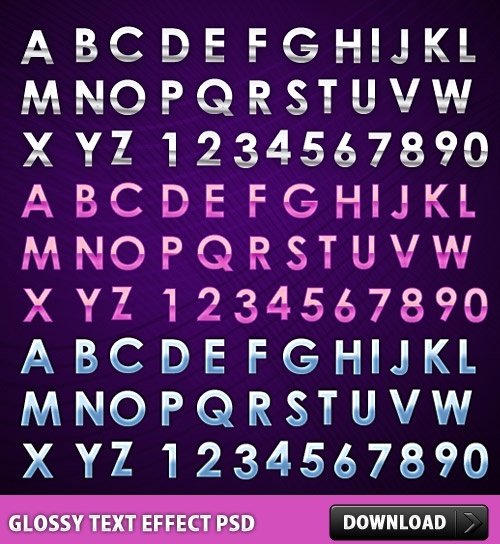 光沢のあるテキスト効果無料 PSD ファイル無料の psd 1.20 MB
