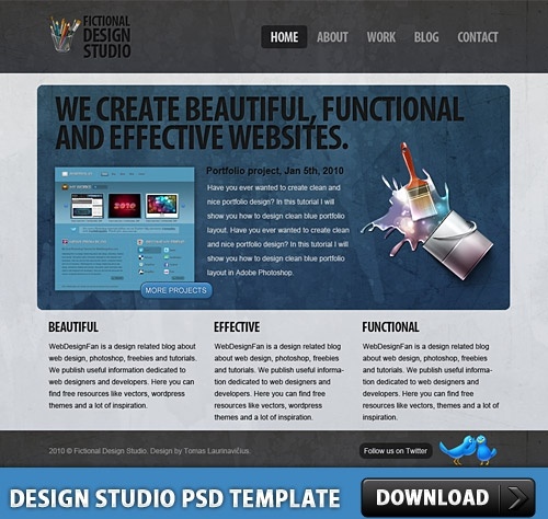 デザイン スタジオ無料 PSD テンプレート無料 psd 5.46 MB