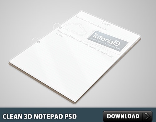 きれいな 3 D メモ帳 PSD 無料 psd ファイル 1.93 MB