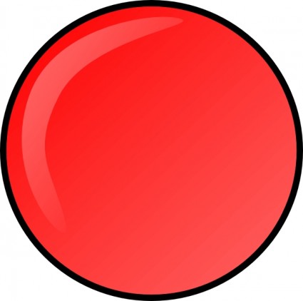 赤い丸いボタン クリップアート ベクター クリップ アート - 無料ベクター