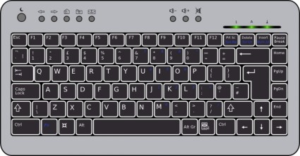 コンパクトなコンピューターのキーボード クリップアート ベクター