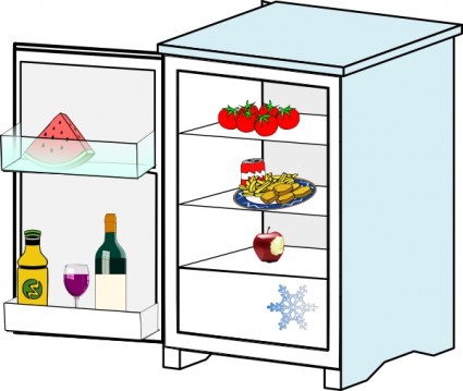 冷蔵庫で食品 Jhelebrant クリップ アート ベクター クリップ アート