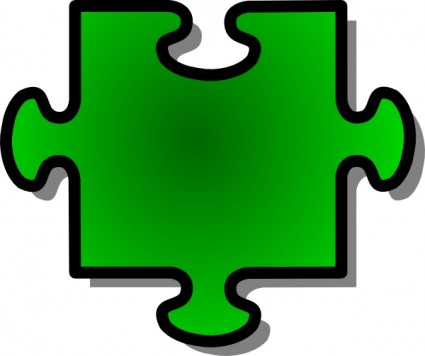 緑色のジグソー パズルのピース クリップアート ベクター クリップ アート - 無料ベクター