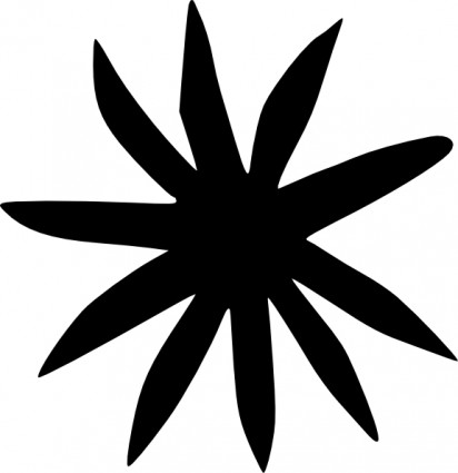 フラワー シルエット クリップ アート ベクター クリップ アート - 無料ベクター