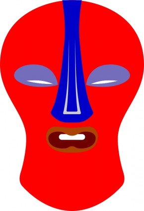 アフリカのマスクです。Baluba、ザイール無料ベクター 38.45 KB