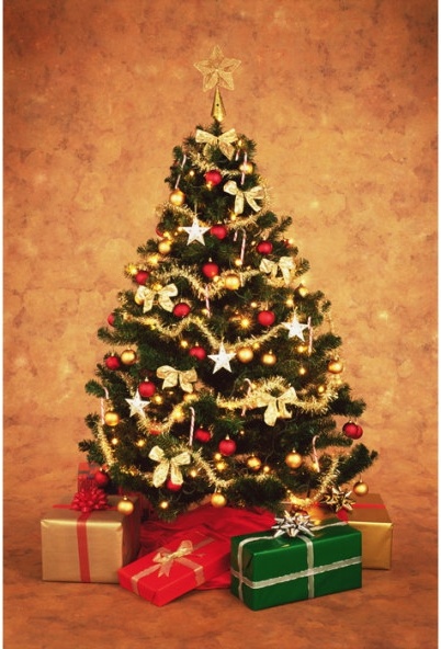 フリー写真素材 3.86 MB ギフトで覆われたクリスマス ツリー