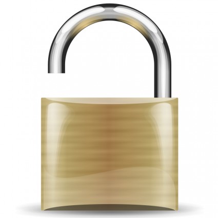 開いた南京錠無料ベクター 192.87 KB