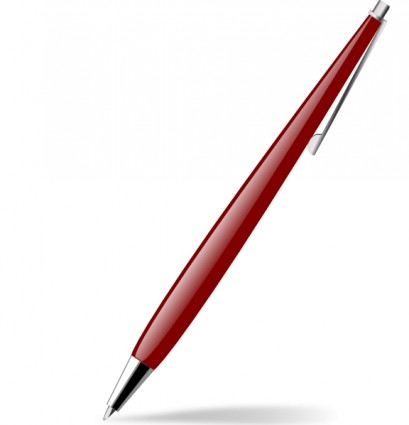 赤い光沢のあるペン クリップアート ベクター クリップ アート 無料ベクター 無料素材イラスト ベクターのフリーデザイナー