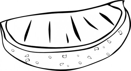 オレンジくさび (W および b) クリップアート ベクター クリップ アート - 無料ベクター