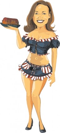 ウェイトレス クリップアート ベクター クリップ アート - 無料ベクター