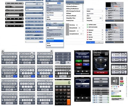 ベクター iPhone 要素 &amp;amp; ボタン無料ベクター 4.44 MB