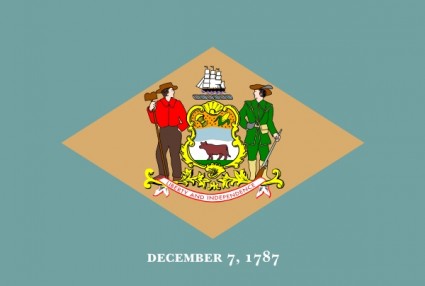 デラウェア州の旗がクリップ アート ベクター クリップ アート - 無料ベクター