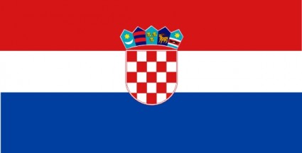 クロアチアの旗がクリップ アート ベクター クリップ アート - 無料ベクター