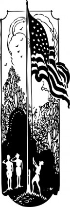 フラグを上げるクリップアート ベクター クリップ アート - 無料ベクター