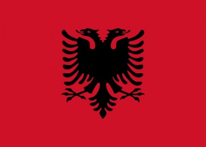 アルバニアの旗がクリップ アート ベクター クリップ アート - 無料ベクター