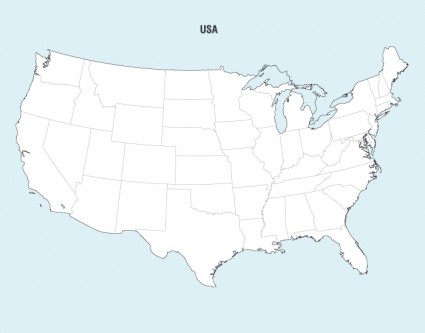 アメリカ合衆国地図ベクター無料ベクター 682.31 KB