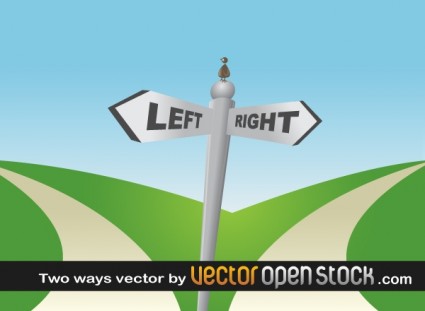 2 つの方法のベクター無料ベクター 187.08 KB