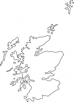 スコットランド地図クリップアート ベクター クリップ アート - 無料ベクター