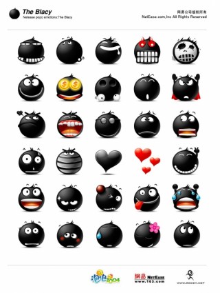ポポ絵文字 - Blacy アイコンをパック無料アイコン 1.15 MB