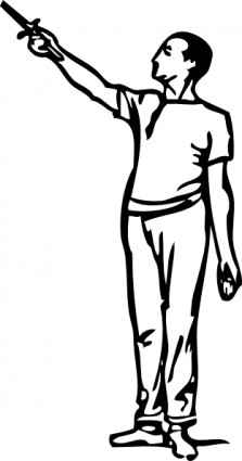フェンシング予備位置クリップアート ベクター クリップ アート - 無料ベクター