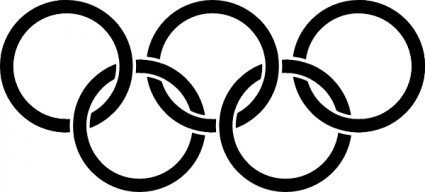 オリンピック リング ブラック クリップ アート ベクター クリップ アート - 無料ベクター