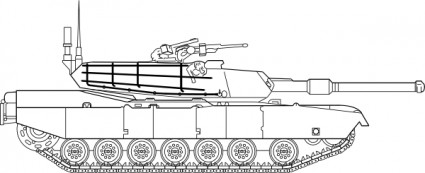 M1 エイブラムス主力戦車クリップアート ベクター クリップ アート - 無料ベクター