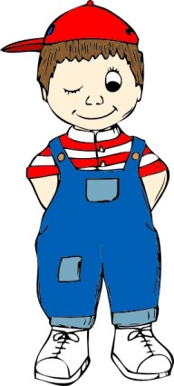 ウインク少年クリップアート ベクター クリップ アート - 無料ベクター