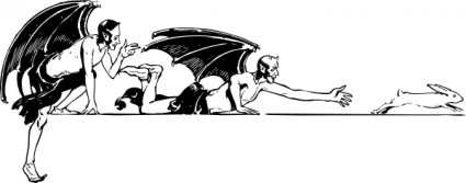 悪魔とウサギ クリップアート ベクター クリップ アート - 無料ベクター