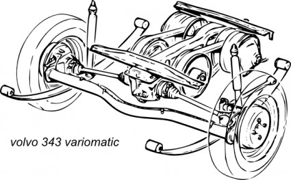 ボルボ 343 Variomatic サスペンション クリップ アート ベクター クリップ アート - 無料ベクター