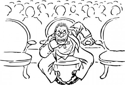 ザ シアターで激怒したクリップアート ベクター クリップ アート - 無料ベクター