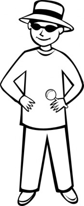 スパイの子供に立って概要クリップ アート ベクター クリップ アート - 無料ベクター