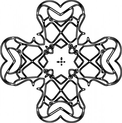 丸みを帯びたクロス概要クリップアート ベクター クリップ アート - 無料ベクター