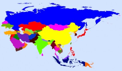 世界地図色クリップ アート ベクター クリップ アート - 無料ベクター