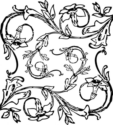 花柄装飾クリップアート ベクター クリップ アート - 無料ベクター