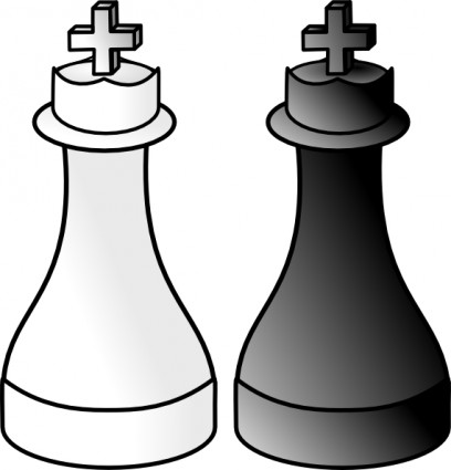 黒と白王クリップアート ベクター クリップ アート - 無料ベクター