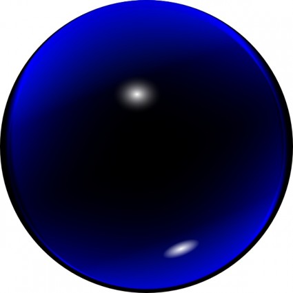 ガラスの青いボール クリップアート ベクター クリップ アート - 無料ベクター