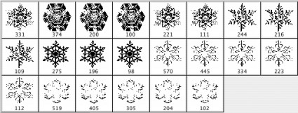 スノーフレーク ブラシ photoshop のブラシします。