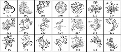 花飾りセット 2 の photoshop のブラシ