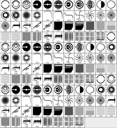 抽象的なメガパックの photoshop のブラシ