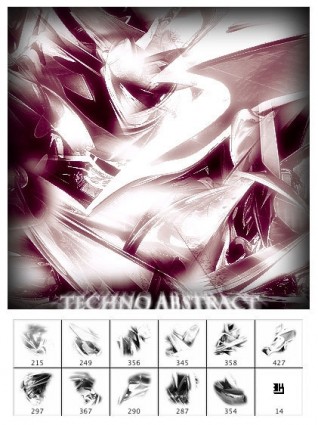 抽象的な設定 1 photoshop のブラシ