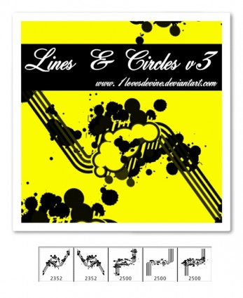 線と円 V3 (CS2) photoshop のブラシ