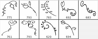花の走り書き Photoshop のブラシ photoshop のブラシ