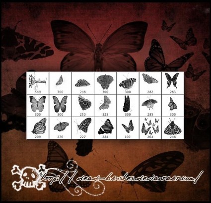 蝶ブラシ photoshop のブラシします。