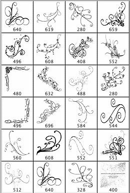 渦巻きと photoshop のブラシは活気づく