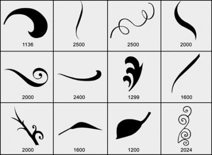 創造的な引き出し渦要素サンプルの photoshop のブラシ